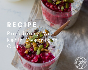 Raspberry Milk Kefir Overnight Oats