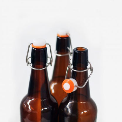 Flip-top Bottles 750ml (Amber Pack of 6)