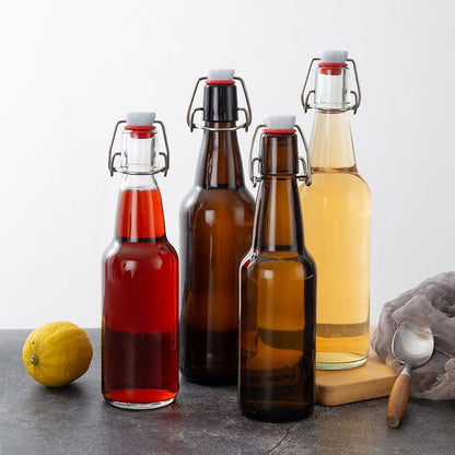Flip-top Bottles 750ml (Amber Pack of 6)